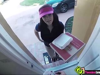 Піца delivery дівчина kimber woods отримує paid для отримати трахкав по її клієнт